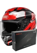 Zestaw: kask integralny Shoei GT-Air 3 Agility TC-1 czarno-czerwony + dedykowany interkom motocyklowy Sena SRL 3 + Gratisy