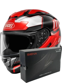 Zestaw: kask integralny Shoei GT-Air 3 Agility TC-1 czarno-czerwony + dedykowany interkom motocyklowy Sena SRL 3 + Gratisy