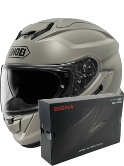 Zestaw: kask integralny Shoei GT-Air 3 Chalk szary + dedykowany interkom motocyklowy Sena SRL 3 + Gratisy