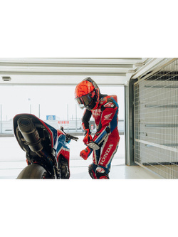 Kask integralny Shoei X-SPR PRO Marquez7 TC-1 czerwono-niebieski