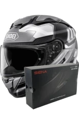 Zestaw: kask integralny Shoei GT-Air 3 Agility TC-5 czarno-biało-szary matowy + dedykowany interkom motocyklowy Sena SRL 3 + Gratisy