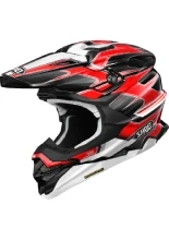 Kask enduro Shoei VFX-WR 06 Sparkle TC-1 czarno-czerwono-biały + Gratisy