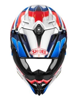 Kask enduro Shoei VFX-WR 06 Sparkle TC-10 biało-niebiesko-czerwony + Gratisy