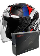 Zestaw: kask otwarty Shoei J-Cruise 3 Whizzy TC-10 + dedykowany interkom motocyklowy Sena SRL 3