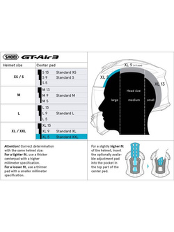 Wkładka centralna Shoei XL5 typ Q do kasku Neotec 3, GT-Air 3