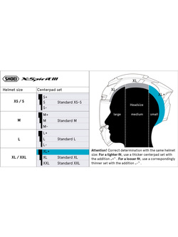 Wkładka centralna do kasku Shoei X-Spirit III [rozmiar XL+; (XSPR3) Type-I] 