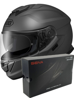 Zestaw: kask integralny Shoei GT-Air 3 ciemnoszary matowy + dedykowany interkom motocyklowy Sena SRL 3