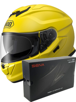 Zestaw: kask integralny Shoei GT-Air 3 żółty + dedykowany interkom motocyklowy Sena SRL 3