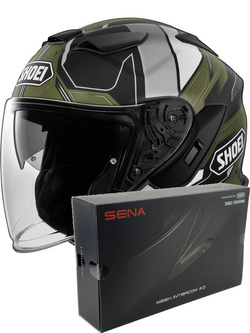 Zestaw: kask otwarty Shoei J-Cruise 3 Whizzy TC-11 + dedykowany interkom motocyklowy Sena SRL 3